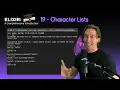 Elixir Full Course 19 - Character Lists