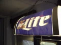 Vintage Miller Lite Pool Table Light Beer Sign