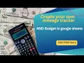 Budget Mileage Tracker in Google Sheets Great for Uber DoorDash Small Business Owners Part 1