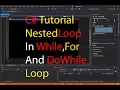 C C Sharp Tutorial Nested Loop For While And DoWhile Loop Console APP