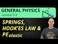 Springs Hooke s Law and Elastic Potential Energy 5 3 General Physics