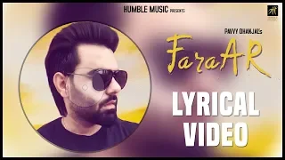 Faraar | Pavvy Dhanjal | Simran Dhaliwal | Lyrical Video | Latest Punjabi Song 2018 | Humble Music