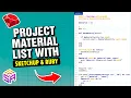 How To Get A Material List With SketchUp Ruby