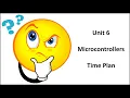 Creating a Timeplan for Unit 6 Microcontrollers Exam using Excel