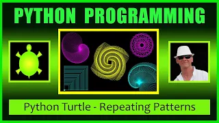 Python Turtle Graphics Drawing Repeating Patterns - Python Beginners Tutorial Learn Python Functions