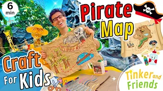 Easy Pirate Treasure Map Craft for Kids Treasure Hunt Pirate Activities Fun Drawing How To