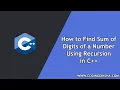 How to Find Sum of Digits of a Number using Recursion in C