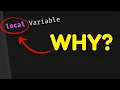 Why do we use LOCAL in a Variable Roblox Scripting Tutorial