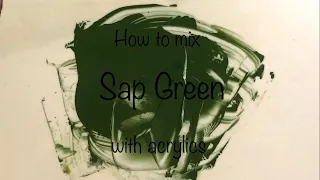 How To Make Sap Green Color Acrylics ASMR Color Mixing
