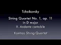 Tchaikovsky String Quartet Op. 11 - II. Andante cantabile (Kontras Quartet)