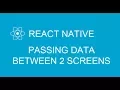 How to pass data between 2 screens using Navigator in React Native