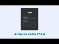 Glowing Material Login Form using Html CSS - Animated Login Form