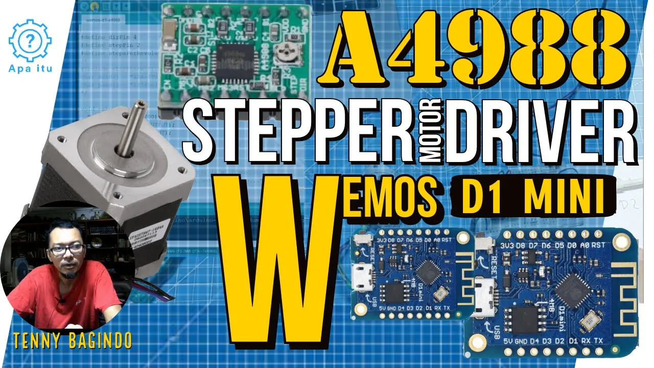 A4988 Stepper Driver pada Wemos D1 Mini (Subtittled)