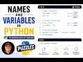 Beginning Python Episode 3 - Problems and Puzzles Names and Variables