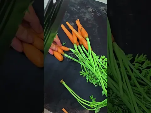 Trimming Baby Carrot Tops 🥕 #noamanreaction #asmr #satisfying