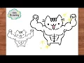 How To Draw MORE PROTEIN MUSCLE CAT Drawing Step by Step