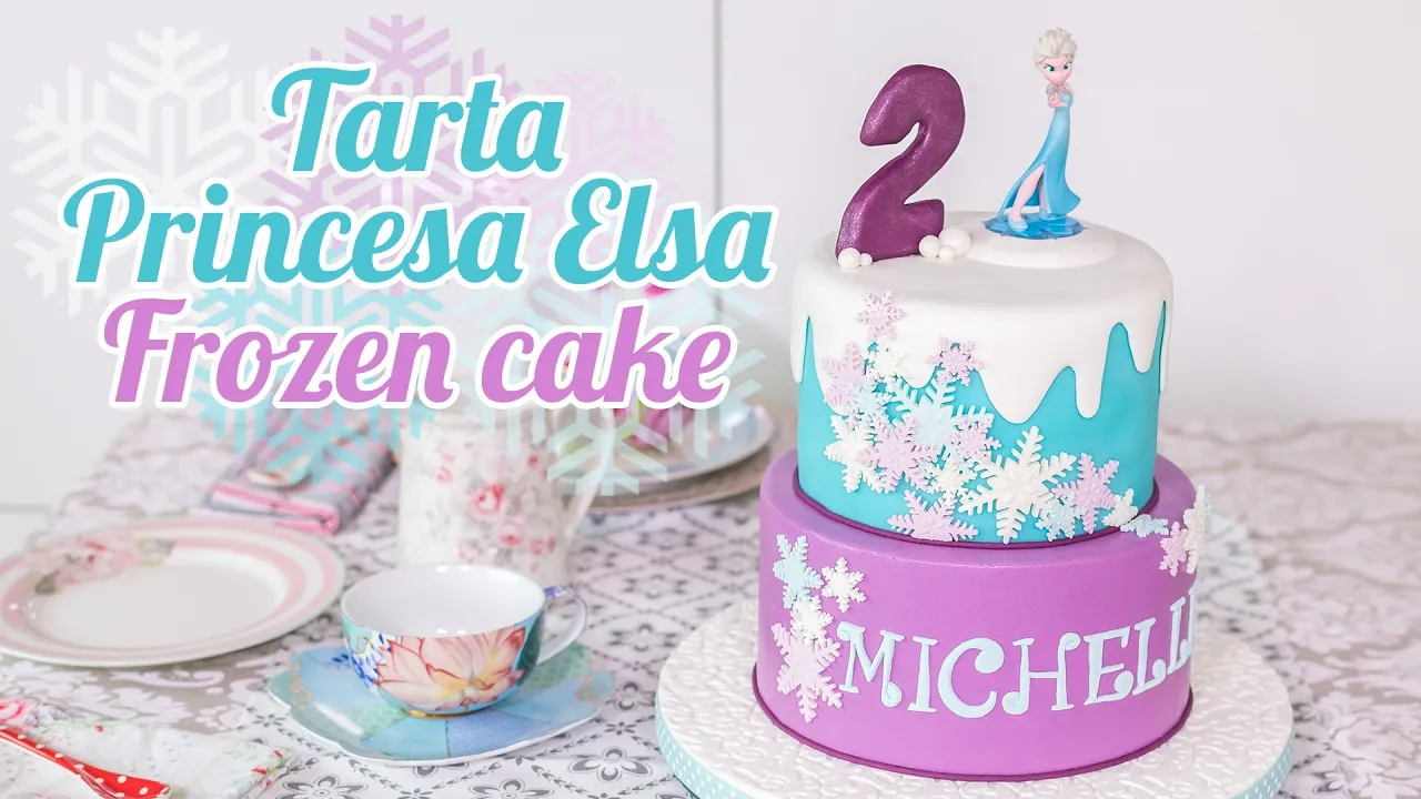 Tarta princesa Elsa (Frozen)   decorada con fondant   Quiero Cupcakes!