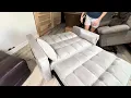 Convertible Sofa Bed 3-in-1 Velvet Sleeper Couch Pull-Out Bed 55 Loveseat Sleeper Sofa Bed