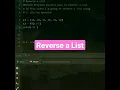 Reverse a List python tutorial slice operator