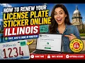 How to renew your license plate sticker online Illinois
