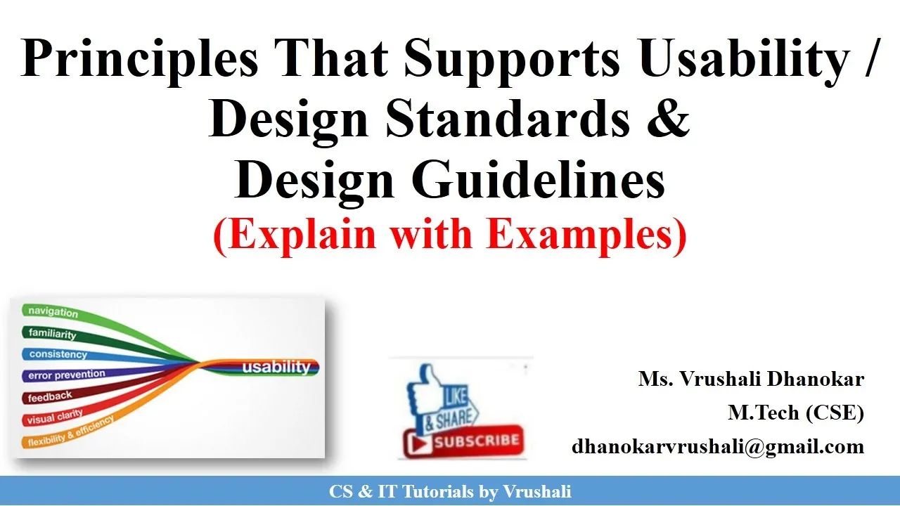 HCI 5.1 Principles That Supports Usability | Design Standards & Design Guidelines