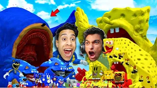 اقوي معركة بين جيش سبونج بوب العملاق ضد سونيك الشيطاني مع القائد عبده ماندو Garry S Mod 