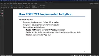 Nguyen Dominique Cybersecurity - Implementing TOTP 2FA with Python PyOTP