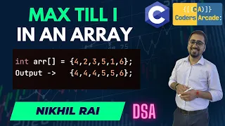 Maximum Element Till i - Data Structures in C