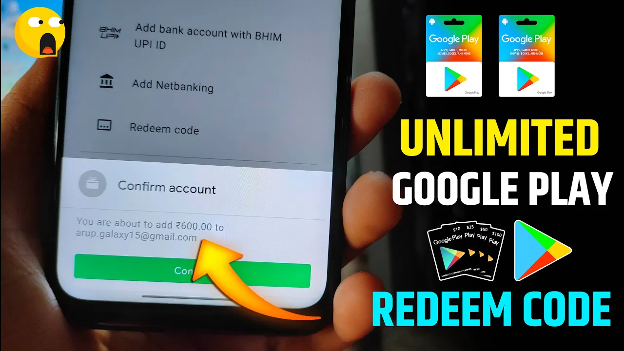 Free Google Play Redeem Code  -  Free Google Play Gift Card Codes 2021