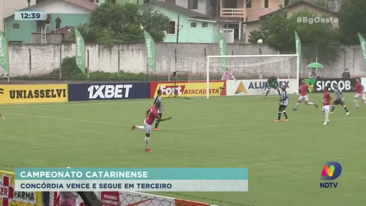 Concórdia vence o Figueirense e mantém a terceira colocação no campeonato estadual