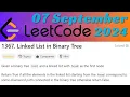 LeetCode Problem 1367 Linked List in Binary Tree C Language 07 Sep 2024