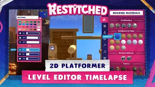 Restitched Level Editor Gameplay 2D Platformer Timelapse