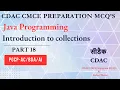 CDAC Java Programming CMCE Preparation MCQs Introduction to collections Part 18