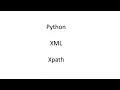 xml parsing using python in short