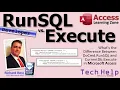What s the Difference Between DoCmd RunSQL and CurrentDb Execute in Microsoft Access