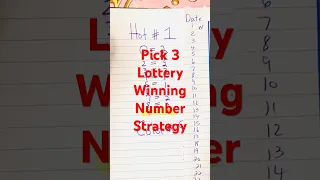 Pick 3 Lottery Strategy for Picking Winning Lottery Numbers