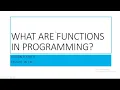 Functions In Computer Programming in Twi Lesson 8 and 9