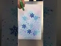 Foam snowflake prints with marker juice