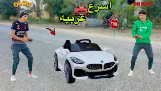 لما اخوك الصغير يعمل سباق علي اسرع عربيه في العالم      علاء حسين دندنها