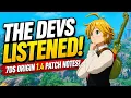 THE DEVS LISTENED 7DS ORIGIN 1 4 PATCH NOTES