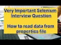 Read data from properties file using
