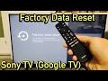 Sony TV Google TV How to Factory Reset Back to Factory Default Settings