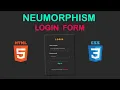 Neumorphism Dark Login Form UI Design Trend of 2020 HTMl CSS