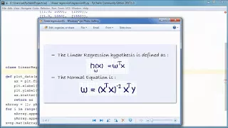 Linear Regression w Python Normal Equation Prototype Project 01