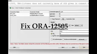 How to fix ORA-12505 TNS listener does not currently know of SID