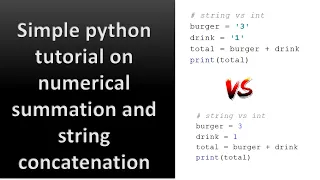 Tutorial Python variable summation and concatenation