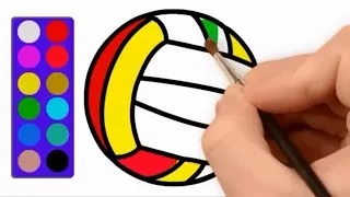 how to draw a volleyball for kids Volleyball Coloring page for kids