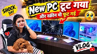 Monitor TV का display टुट गया 25k का ￼￼￼नुक़सान हुआ😭