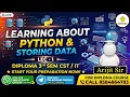 Learning About Python Storing Data For Diploma 3rd Sem Lec-1 By Arijit Sir Join Courses