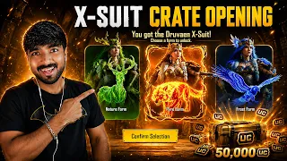 😱 OMG !! NEW DRUVAEN X-SUIT CRATE OPENING / 3 FORM X-SUIT CRATE OPENING & UC UP EVENT IN BGMI